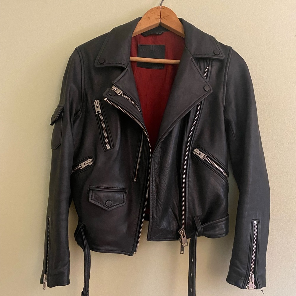 All Saints Classic Leather Harland Biker Jacket